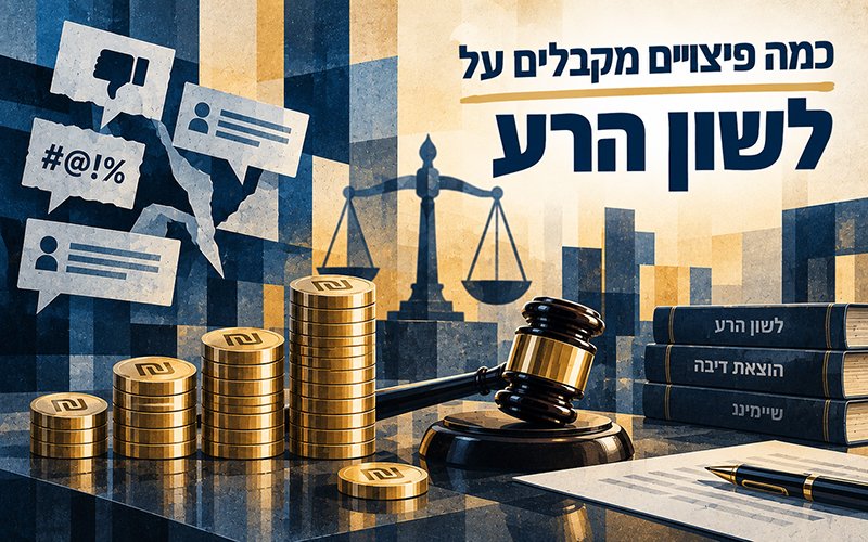 כמה פיצויים מקבלים על לשון הרע, שיימינג והוצאת דיבה – דוגמאות לפיצויים שנפסקו