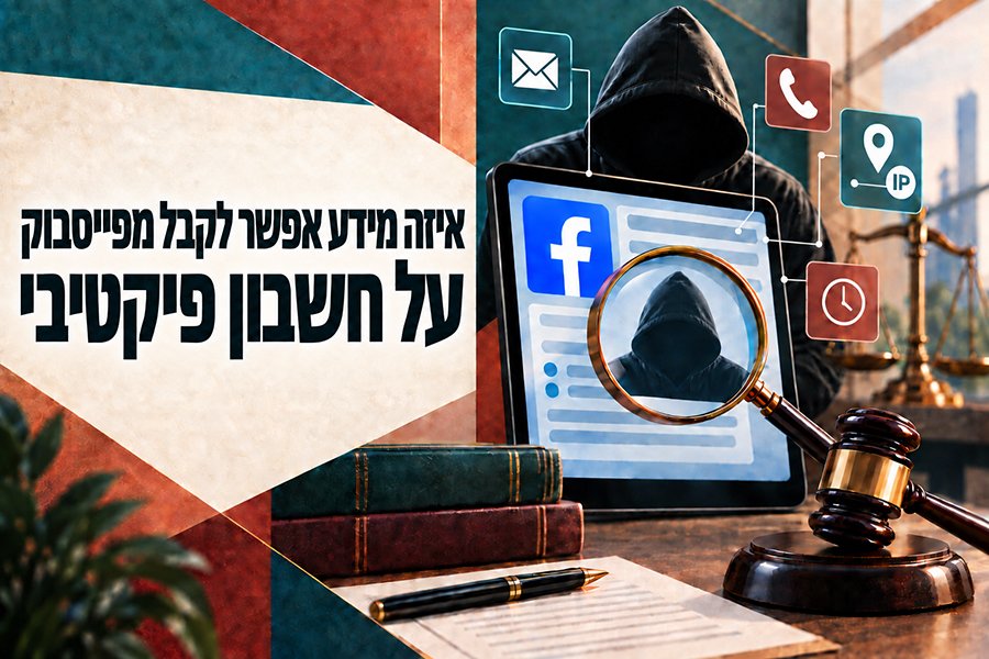 מידע על חשבון פייסבוק פיקטיבי אנונימי