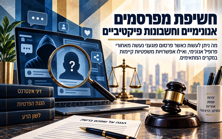 חשיפת מפרסם אנונימי וחשבון פיקטיבי