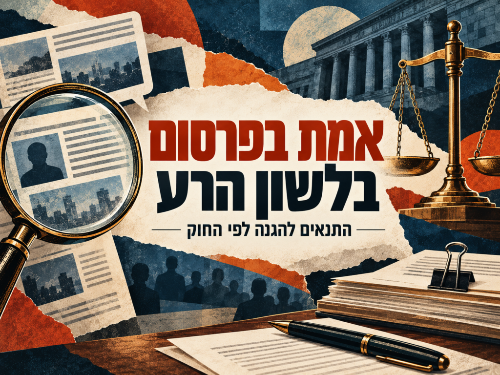 אמת בפרסום בלשון הרע – התנאים להגנה לפי החוק