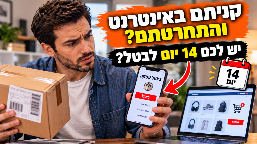 קניתם באינטרנט והתחרטתם? האם יש לכם 14 יום לבטל את העסקה?