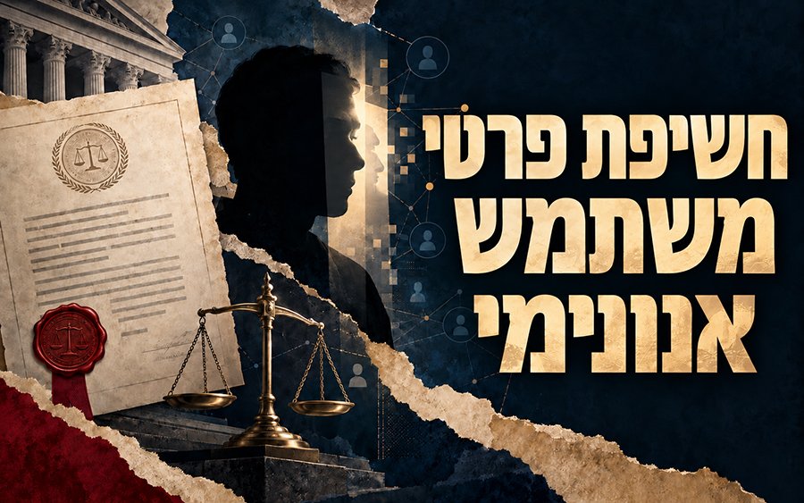 חשיפת פרטי משתמש אנונימי באמצעות צו בית משפט