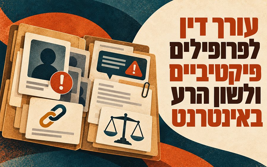 עורך דין לפרופילים פיקטיביים ולשון הרע באינטרנט