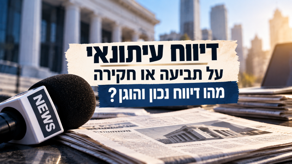 דיווח עיתונאי על תביעה או חקירה – מהו דיווח נכון והוגן
