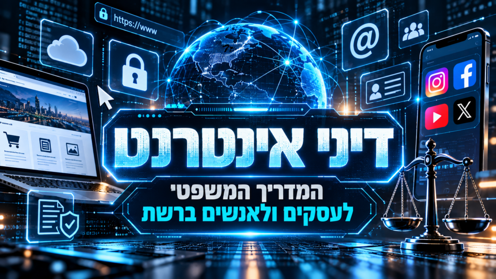 דיני אינטרנט – המדריך המשפטי לעסקים ולאנשים שפועלים ברשת