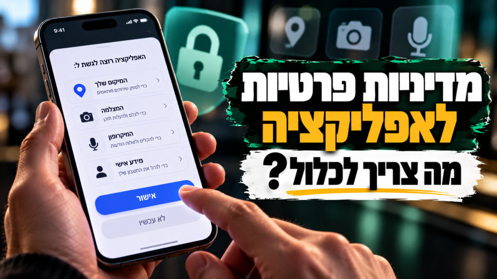 מדיניות פרטיות לאפליקציה – מה צריך לכלול?