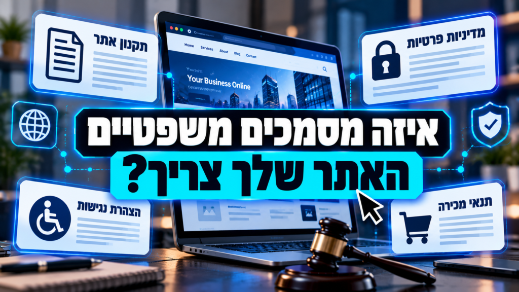 איזה מסמכים משפטיים צריך אתר אינטרנט של עסק