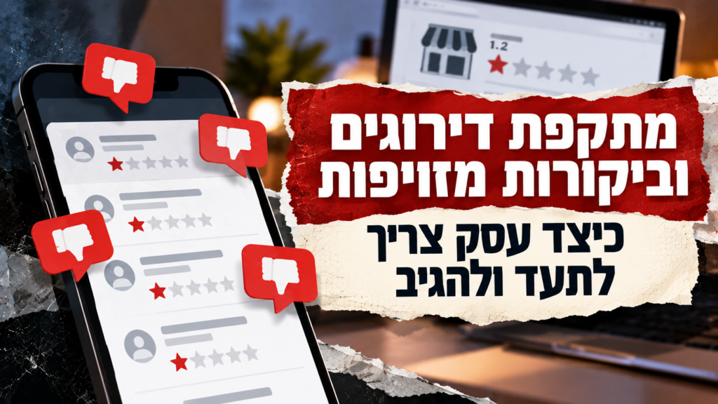 מתקפת דירוגים וביקורות מזויפות – כיצד עסק צריך לתעד ולהגיב